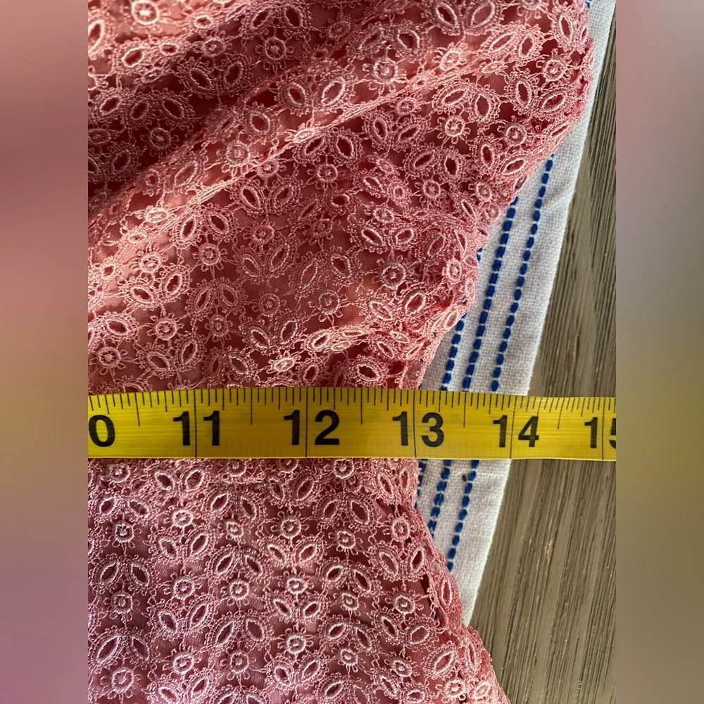 Sandro Lace Dress Pink Short Sleeve Size 36 FR - Picture 14 of 16